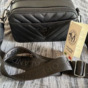 Valentino Orlandi Black Quilted Belt Bag